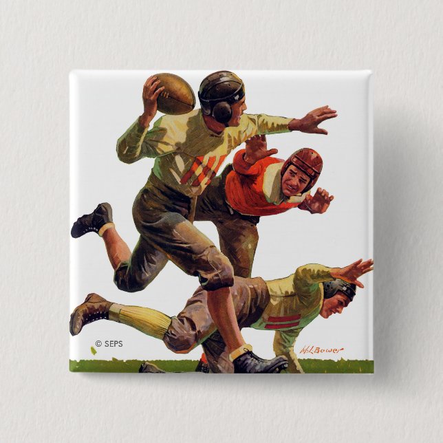 Quarterback Pass 15 Cm Square Badge (Front)