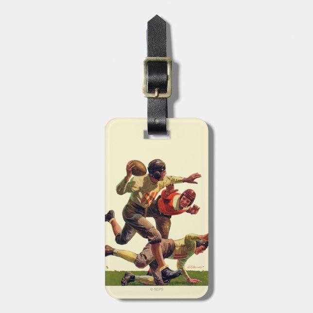Quarterback Pass Luggage Tag (Front Vertical)