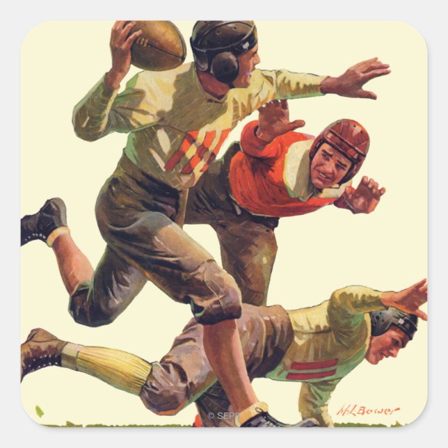 Quarterback Pass Square Sticker (Front)