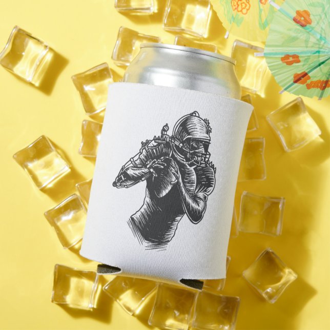 Quarterback Steampunk Art Lover Can Cooler (In Situ Summer)