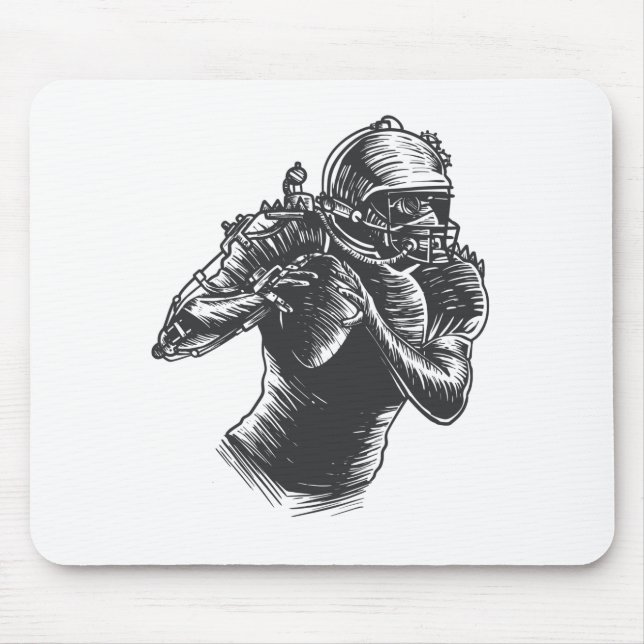 Quarterback Steampunk Art Lover Mouse Pad (Front)