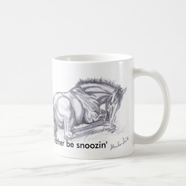 QuarterHorseFoalPencil, I'd rather be snoozin' Coffee Mug (Right)
