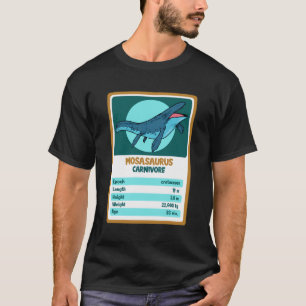 Quartet Card Mosasaurus Dinosaur Fact T-Shirt