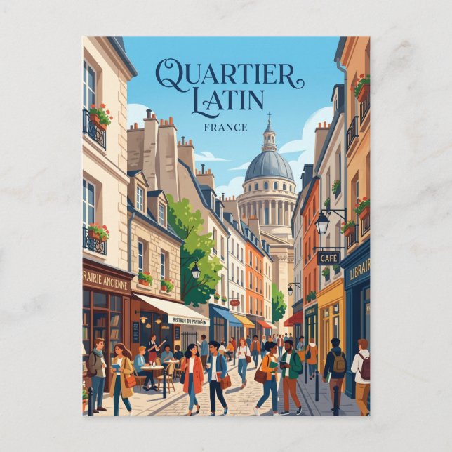 Quartier Latin France Postcard (Front)
