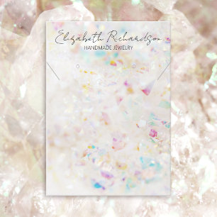 Quartz Crystal Minimalist Elegant Jewellery Displa Business Card