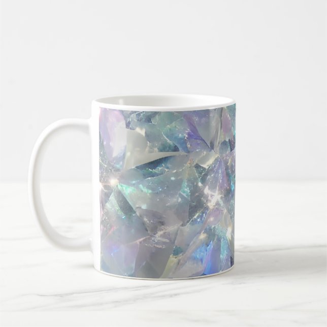 Quartz Crystal Sparkly Pattern  Coffee Mug (Left)