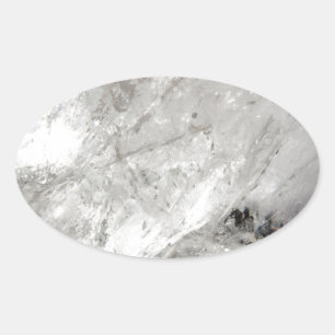quartz crystal zen love healing stone sparkles oval sticker