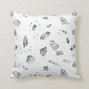 Quartz Crystals Rocks Geology Illustration Cushion