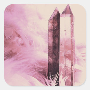Quartz Points Square Sticker