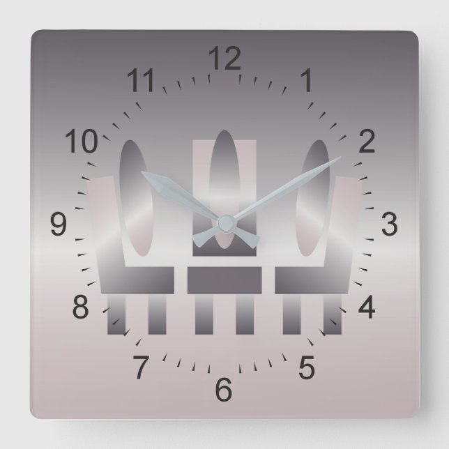 quartz shades meeting square wall clock (Front)