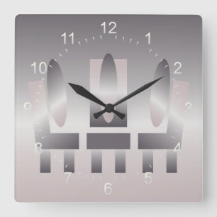 quartz shades meeting square wall clock