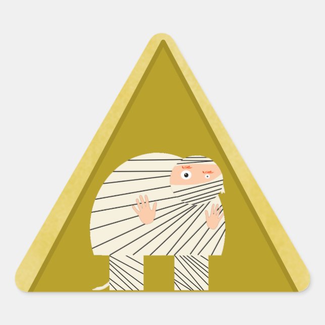 Quasimodo as a Mummy Triangle Sticker (Front)