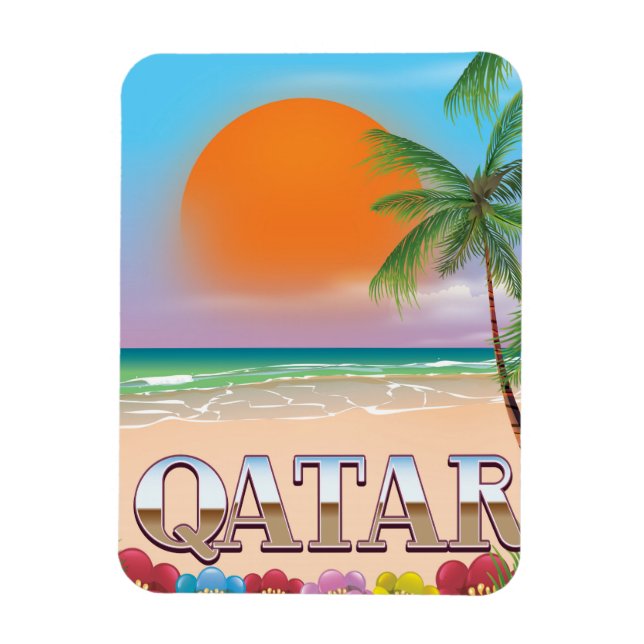 Quatar travel poster magnet (Vertical)