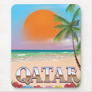 Quatar travel poster mouse pad