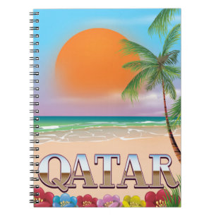 Quatar travel poster notebook