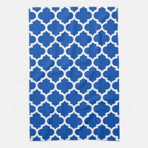 Quatrefoil Cobalt Blue Kitchen Towels