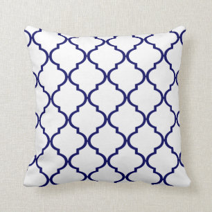 Quatrefoil DIY CHOOSE YOUR OWN COLOR   navy Cushion