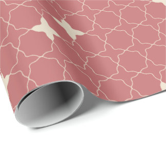 Quatrefoil Geometric Pattern Wrapping Paper