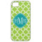 Quatrefoil Green and White Pattern Monogram