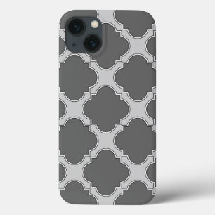 Quatrefoil in shades of gray Case-Mate iPhone case