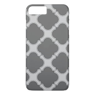 Quatrefoil in shades of grey iPhone 8 plus/7 plus case