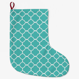 Quatrefoil Large Christmas Stocking