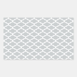 Quatrefoil Lattice Trellis Pattern Any Colour Rectangular Sticker