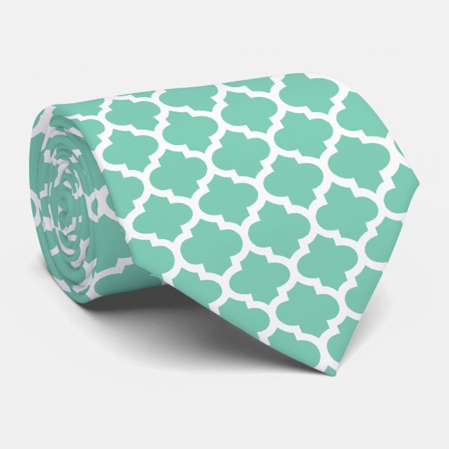 Quatrefoil Lattice Trellis Pattern Any Colour Tie (Rolled)