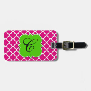 Quatrefoil Luggage Tag