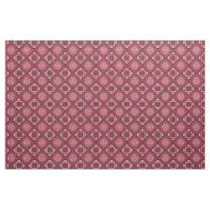 Quatrefoil Marsala Red Fabric