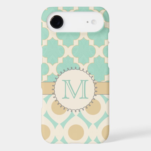 Quatrefoil Monogram Mally Mac Case-Mate iPhone Case (Back)