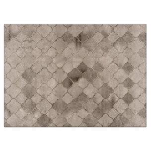 Quatrefoil Moroccan Pattern Pastel Mineral Quartz Cutting Board