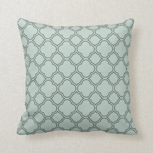 Quatrefoil Palladian Blue Decorative Pillow