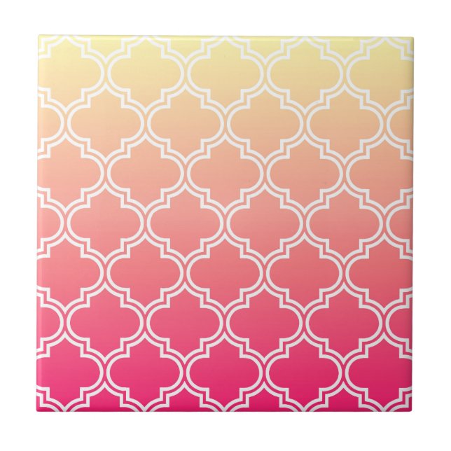 Quatrefoil Pattern Ceramic Tile (Front)