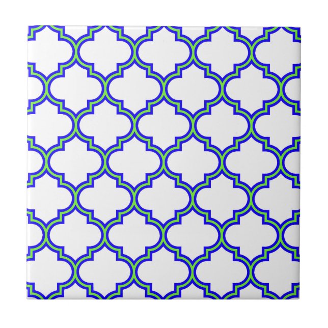 Quatrefoil Pattern Ceramic Tile (Front)