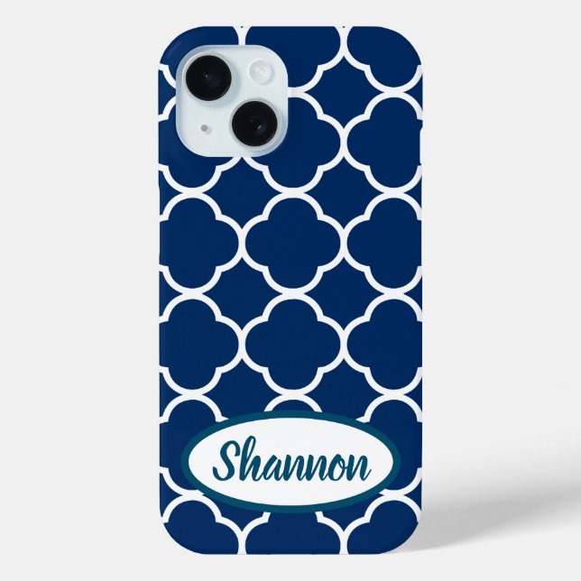 Quatrefoil Pattern Custom Template Case-Mate iPhone Case (Back)