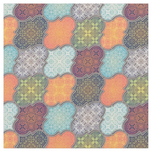 Quatrefoil Pattern Fabric (Close Up)