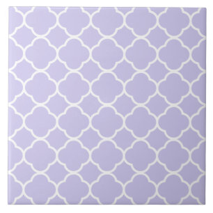 Quatrefoil Pattern Lavender Ceramic Tile
