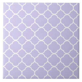 Quatrefoil Pattern Lavender Ceramic Tile