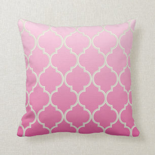 Quatrefoil Pattern Pretty Pink Cushion