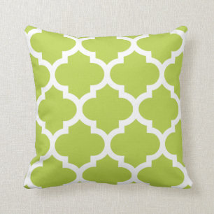 Quatrefoil Pillow in Olive Green