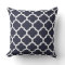 Quatrefoil Pillow - Navy Blue Pattern