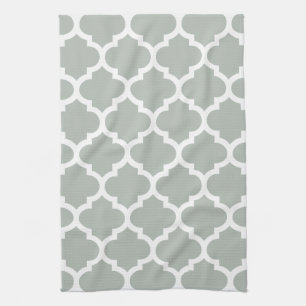 Quatrefoil Silver Grey Kitchen Towels