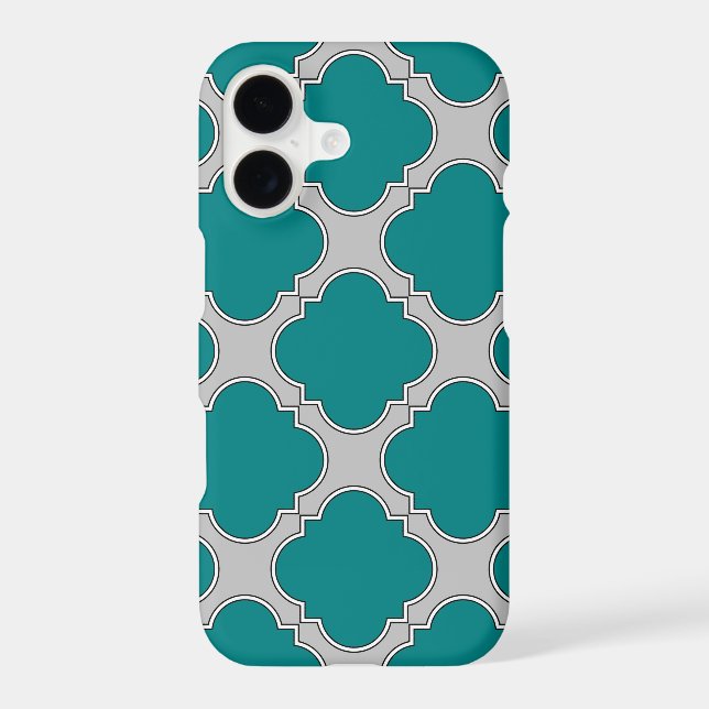 Quatrefoil teal and grey (Back)