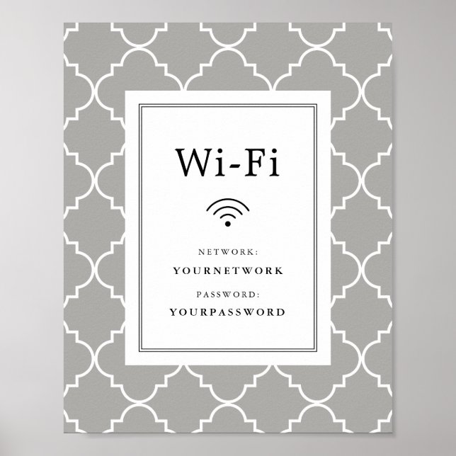 Quatrefoil Wifi Sign (Front)