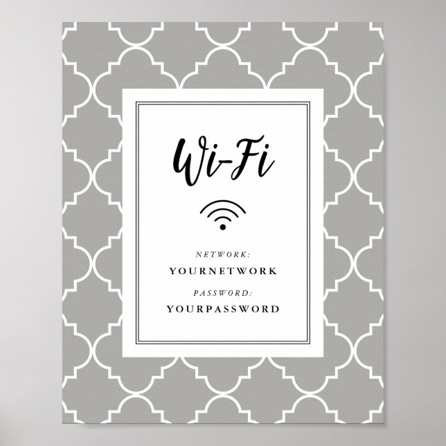 Quatrefoil Wifi Sign (Front)