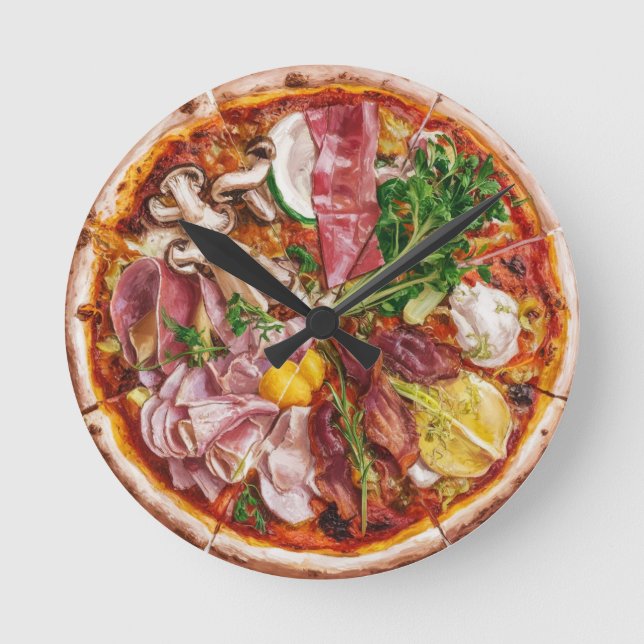 Quattro Stagioni Pizza Round Clock (Front)