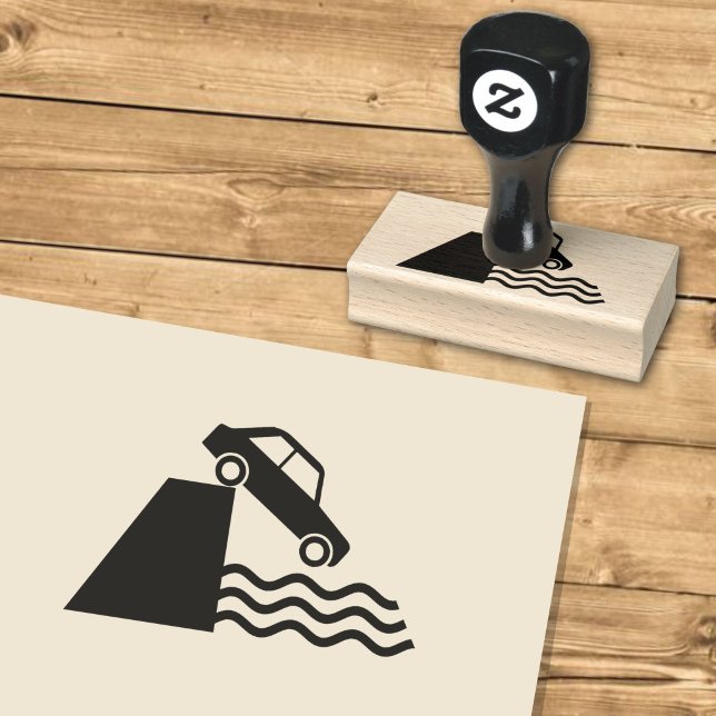 Quayside Warning Sign Icon Rubber Stamp (Creator Uploaded)