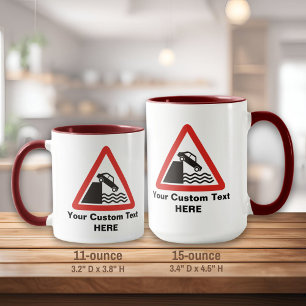 Quayside Warning Sign Mug