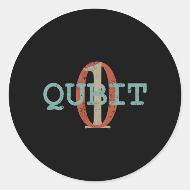 Qubit Quantum Entanglet Computer Physics Computing Classic Round Sticker (Front)